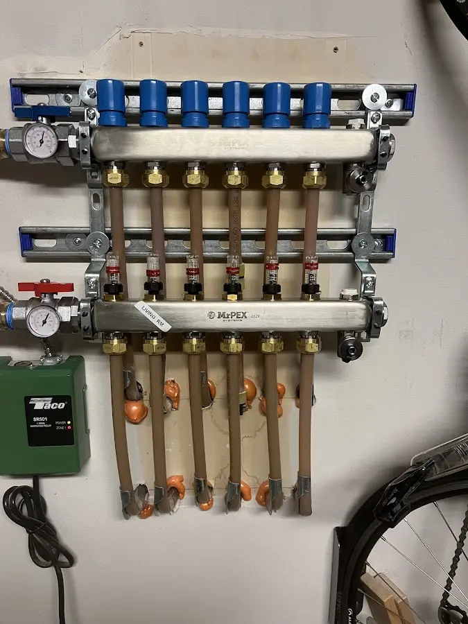 Plumber performing Gas Line Installation at a residential property in Elkin